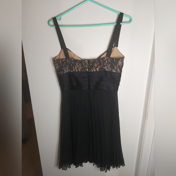 ABS by Allen Schwartz Black Lace Pleated Dress - Picture 4 of 8